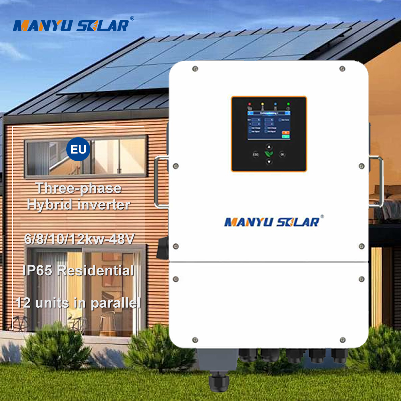 6 8 10 12kw 48V Home Hybrid Solar Inverter 3 Phase on Off Grid Energy Storage IP65 Wifi Home String